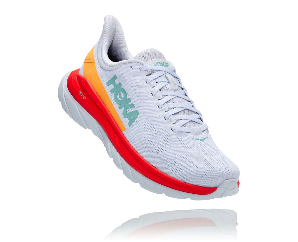Hoka One One Mach 4 Löparskor Herr Vita/Röda - SE-0697812